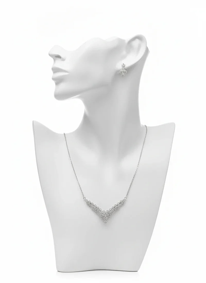 Crystal Leaf Jewelry Set