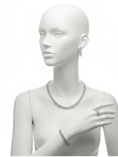 Leaf Crystal Jewelry Set