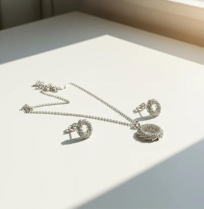Royal Crown Circle Jewelry Set