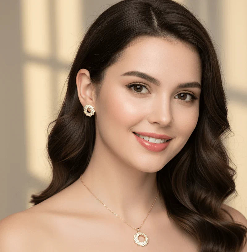 Royal Crown Circle Jewelry Set